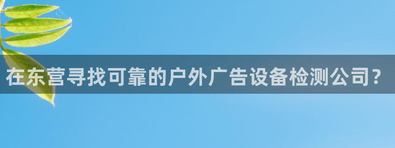 杏宇平台代理多少钱一个月：在东营寻找可靠的户外广告设备检测公司？