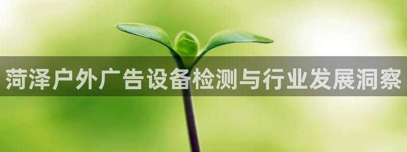 杏宇平台代理：菏泽户外广告设备检测与行业发展洞察
