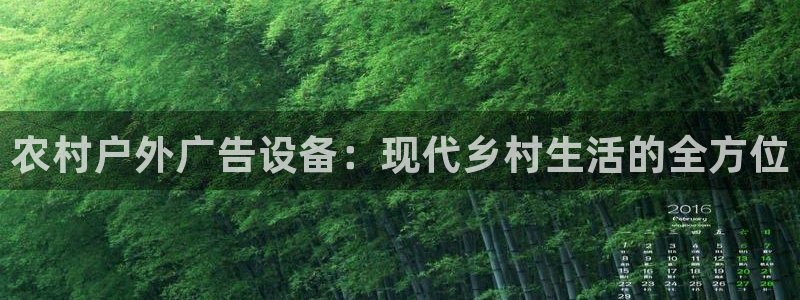 杏宇平台代理多少钱一个月：农村户外广告设