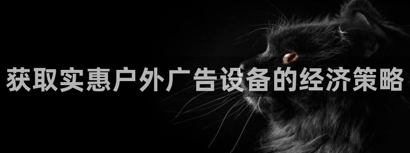 杏宇平台总代理是谁：获取实惠户外广告设备的经济策略