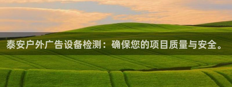 杏宇平台测速链接：泰安户外广告设备检测：确保您的项目质量与安全。